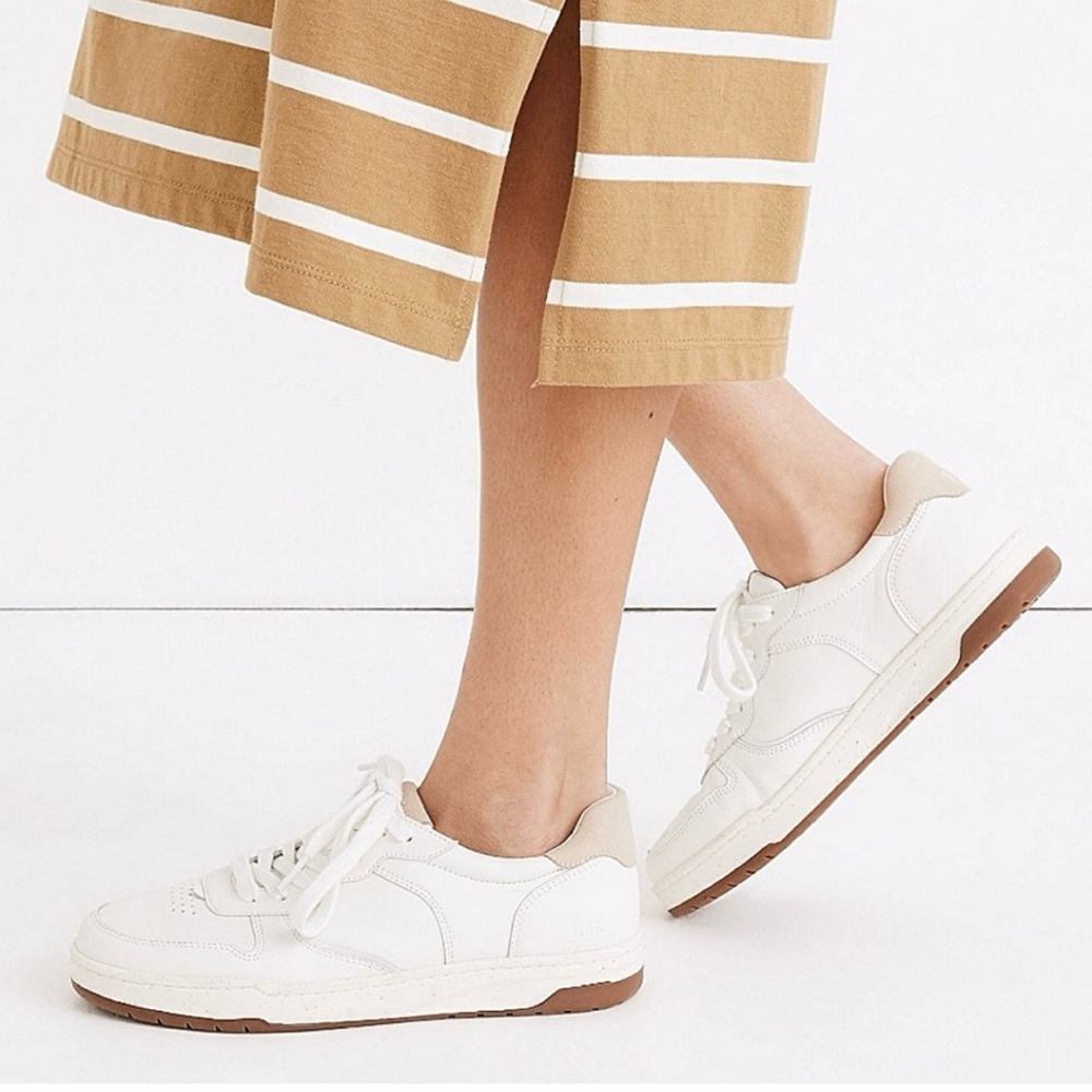 Madewell court sneaker in white leather